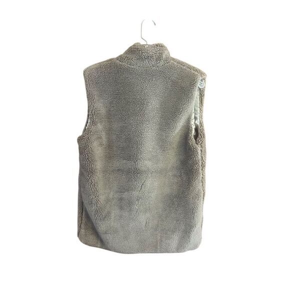 Janice Sherpa Lined Vest Jacket  Khaki One Size NWT - Picture 2 of 7